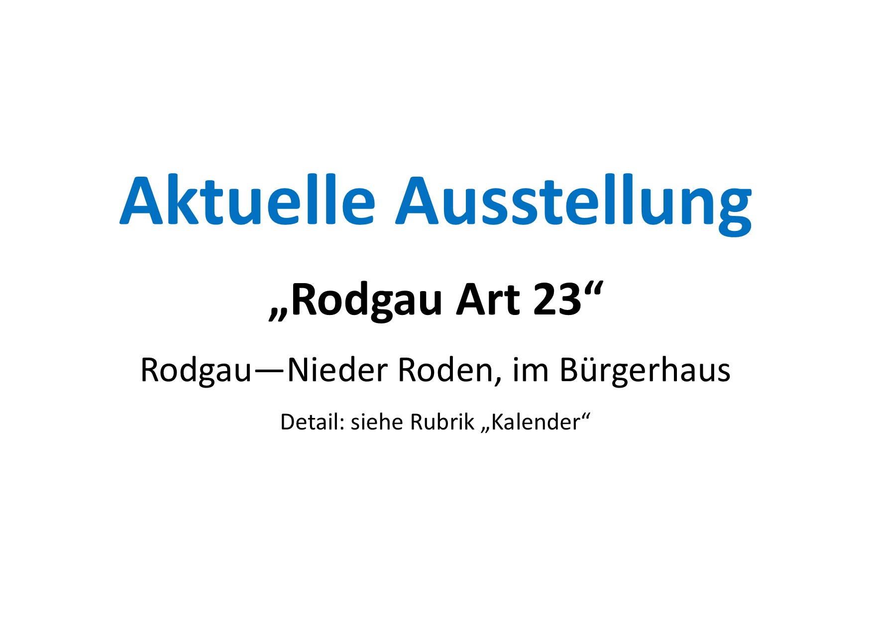 Galerieslider Text Rodgau Art 23